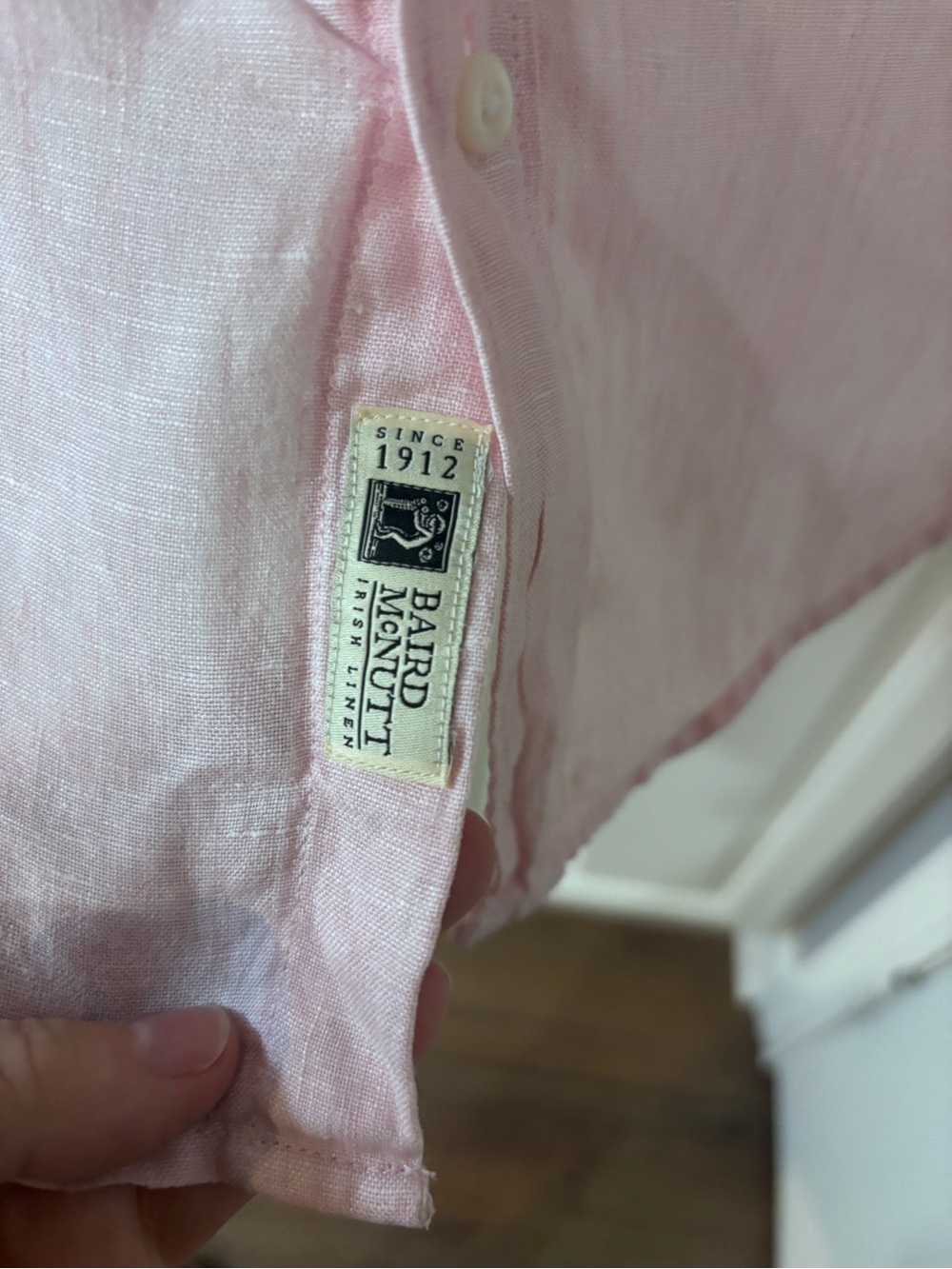 J. Crew Men's Short-Sleeve Button-Down Shirt in Light Pink - Picture 3 of 5